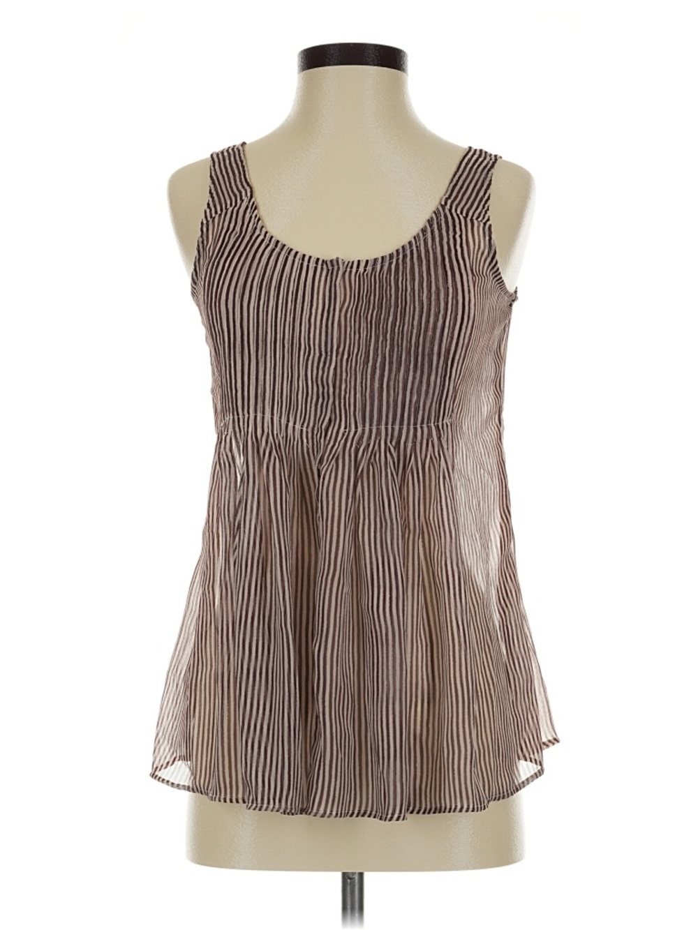 Converse Brown & White Striped Tank Top Size Medium